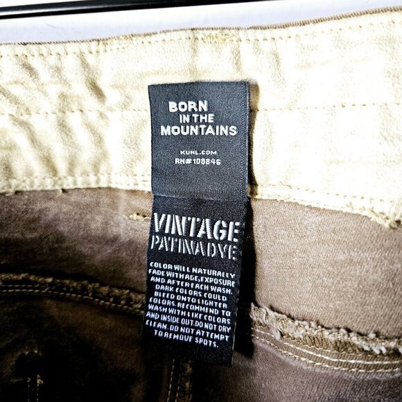 Kuhl Rydr Pants Size 38x30 Vintage Patina Dye Weathered Tan Light Brown - Picture 7 of 7